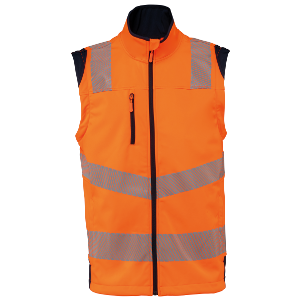 WK. Designed To Work Recycelte Safety Softshell-Jacke mit abnehmbaren Ärmeln