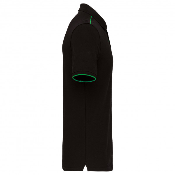 WK. Designed To Work Polo Day To Day mit kontrastfarbenen, kurzen Ärmeln