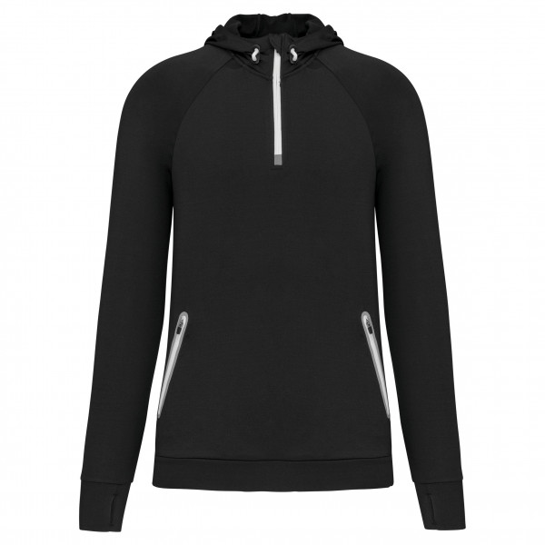 PROACT® Kapuzen-Sweatshirt 1/4 Sport-Reißverschluss Unisex