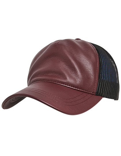 FLEXFIT Leather Trucker Cap