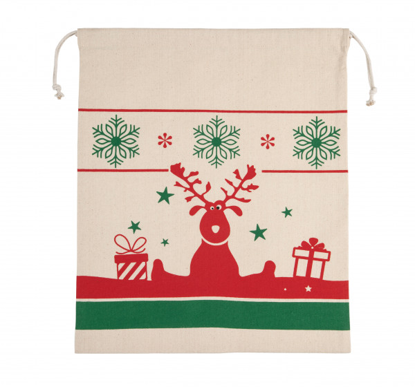 Kimood Tasche mit Kordel und Weihnachtsmotiven