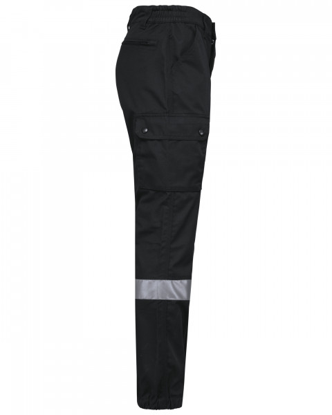 WK. Designed To Work Unisex-Cargo-Hose mit elastischem Saum und reflektierendem Streifen