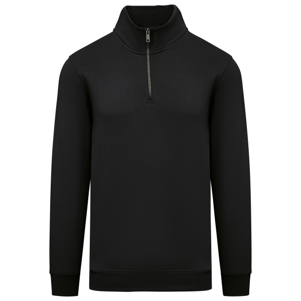 Native Spirit Umweltfreundliches Sweatshirt mit Stehkragen und Reißverschluss für Herren