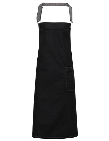 Premier Workwear District Waxed Look Denim Bib Apron