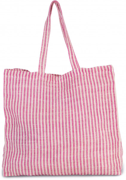 Kimood Gestreifte Shoppingtasche aus Juco