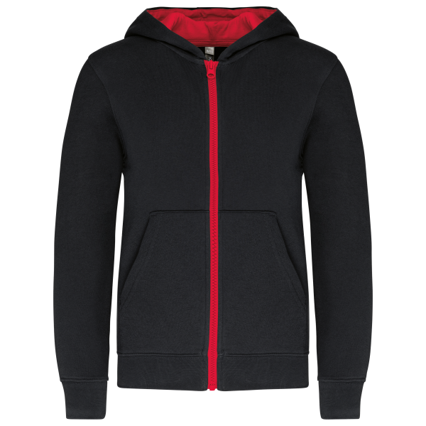 Kariban Kinder KAPUZENSWEATSHIRT mit Reißverschluss