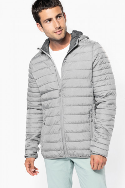 Kariban Leichte Herren-Steppjacke mit Kapuze