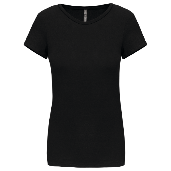 Kariban Kurzarm-Damen-T-Shirt mit Rundhalsausschnitt