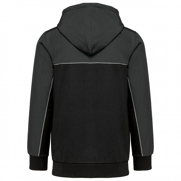 WK. Designed To Work Umweltfreundliche, zweifarbige Molton-Kapuzenjacke mit Reißverschluss, Unisex