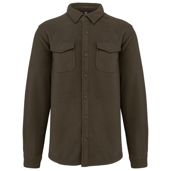 Kariban Fleece-Hemdjacke mit Sherpa-Futter
