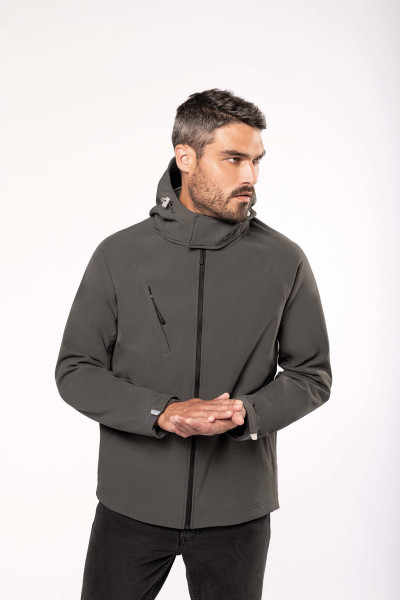 Kariban Herren Softshell-Jacke mit Abnehmbare Kapuze