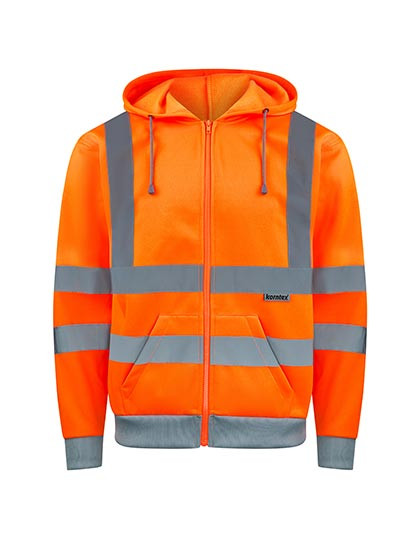 Korntex Hi-Vis Workwear Hooded Sweat-Jacket Galway