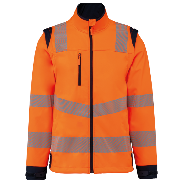 WK. Designed To Work Recycelte Safety Softshell-Jacke mit abnehmbaren Ärmeln