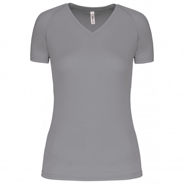 PROACT® Damen Kurzarm-Sportshirt mit V-Ausschnitt