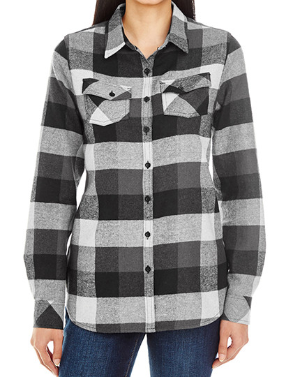 Burnside Ladies´ Woven Plaid Flannel Shirt