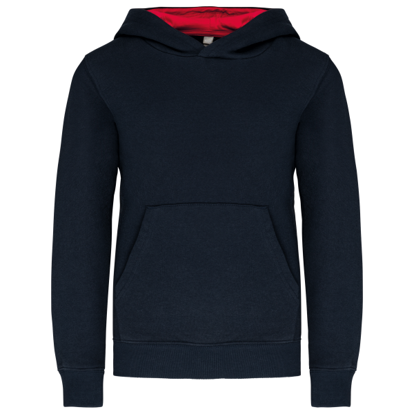 Kariban Kinder Kapuzenshirt Bicolor