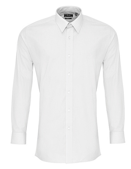 Premier Workwear Men´s Long Sleeve Fitted Poplin Shirt