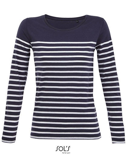 SOL´S Women´s Long Sleeve Striped T-Shirt Matelot