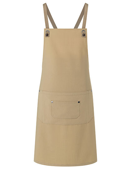 Karlowsky Latzschürze Urban-Nature mit Kreuzbändern und großer Tasche