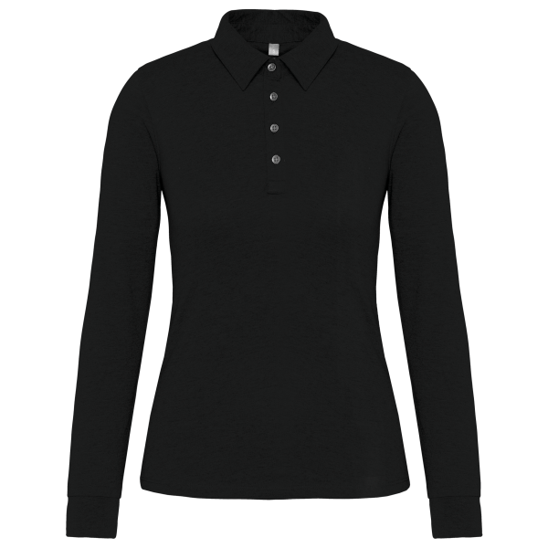 Kariban Langarm-Polohemd für Damen aus Jersey