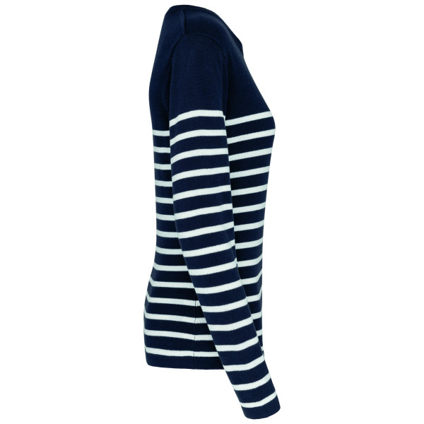 Kariban Damenpullover im Marine-Stil