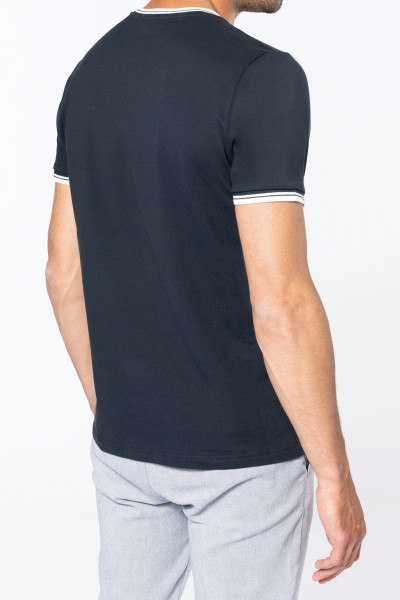 Kariban Rundhals-T-Shirt aus Piqué für Herren