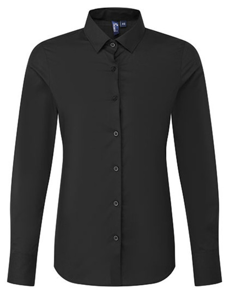 Premier Workwear Women’s Long Sleeve ‘Recyclight’ Poplin Shirt