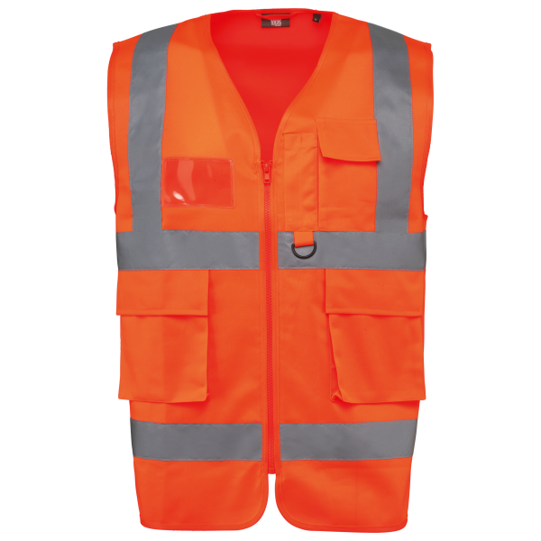 WK. Designed To Work Recycelte HI-VIS SICHERHEITSWESTE mit Reißverschluss