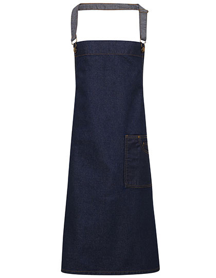 Premier Workwear District Waxed Look Denim Bib Apron