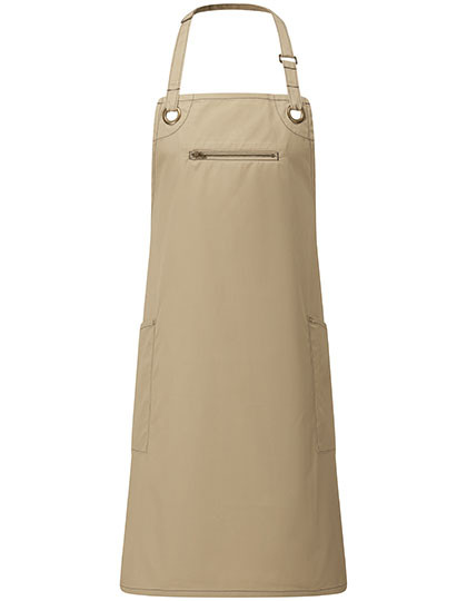 Premier Workwear &#039;Barley&#039; Contrast Stitch Sustainable Bib Apron