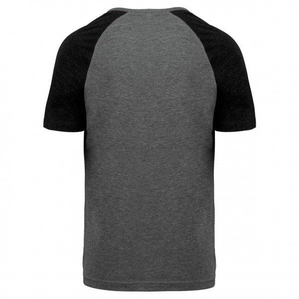 PROACT® Zweifarbiges Triblend Sport-T-Shirt mit kurzen Ärmeln für Erwachsene