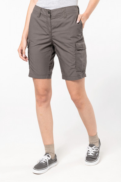 Kariban Leichte Bermuda-Shorts für Damen mit mehreren Taschen