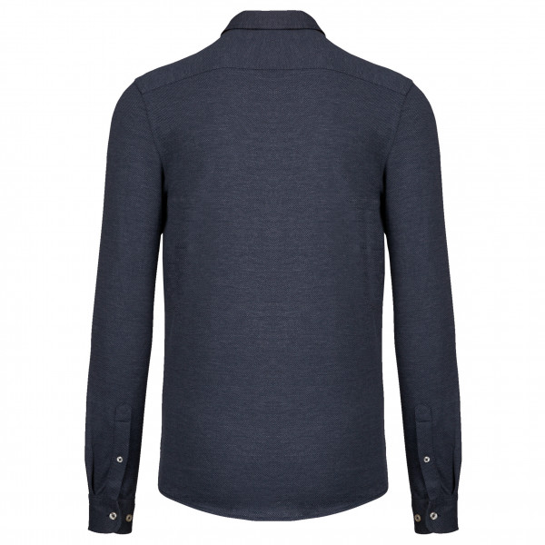 Kariban Langarm-Jacquardhemd