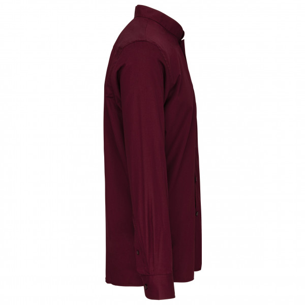 Kariban Herrenhemd mao-kragen langarm