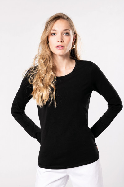 Kariban Damen Langarm-T-Shirt mit Rundhalsausschnitt