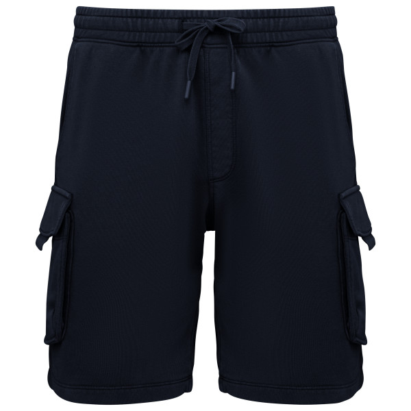 Native Spirit Umweltfreundliche ausgewaschene French Terry Cargo-Shorts für Herren