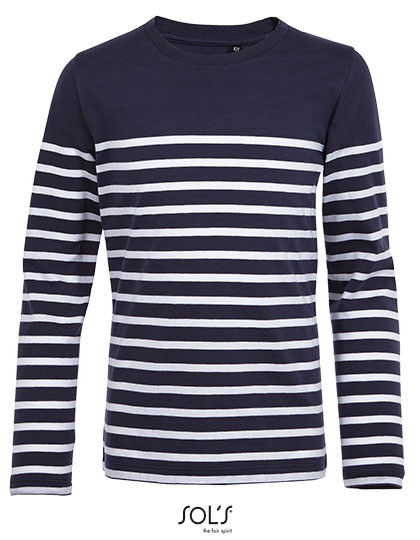 SOL´S Kids´ Long Sleeve Striped T-Shirt Matelot