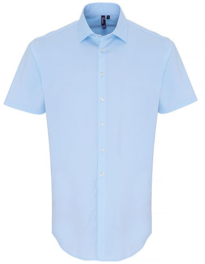 Premier Workwear Men´s Stretch Fit Poplin Short Sleeve Cotton Shirt