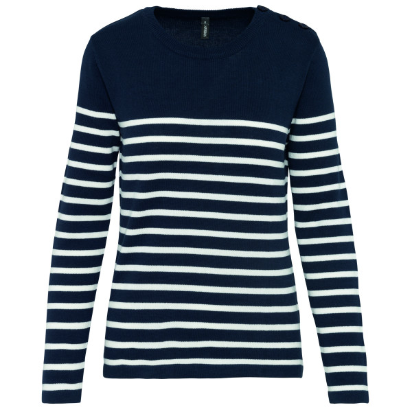 Kariban Damenpullover im Marine-Stil