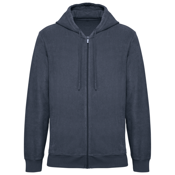 Native Spirit Umweltfreundliches Kapuzensweatshirt aus Frottee mit Reißverschluss für Herren