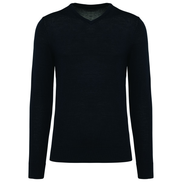 Kariban Premium Merino-Herrenpullover mit V-Ausschnitt