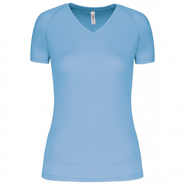 PROACT® Damen Kurzarm-Sportshirt mit V-Ausschnitt