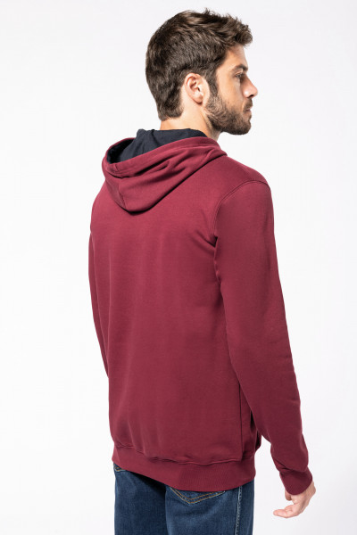 Kariban Herren-kapuzensweatshirt bicolor