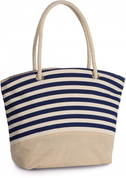 Kimood Jute-Shoppingtasche im marinen Stil