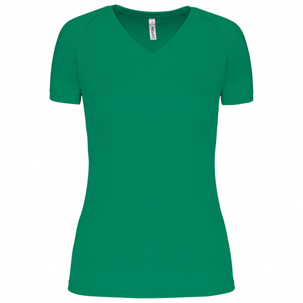 PROACT® Damen Kurzarm-Sportshirt mit V-Ausschnitt