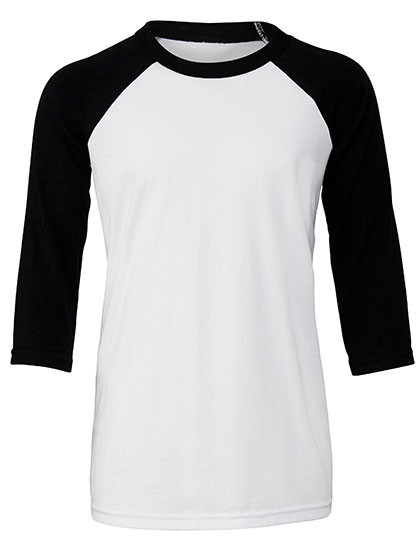 Canvas Youth 3/4 Sleeve Baseball Tee