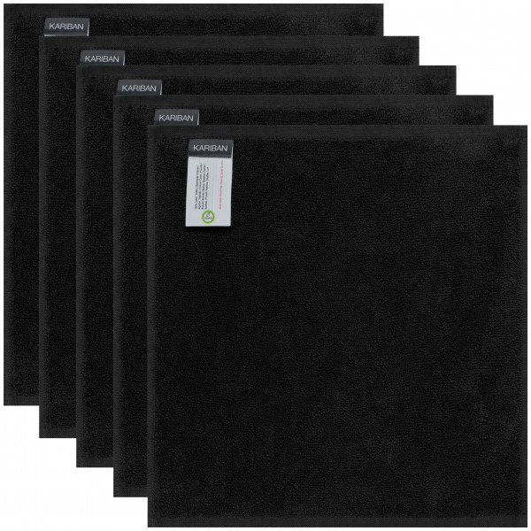 Kariban Gästehandtuch 30 x 30 cm – Set von 5 Handtüchern