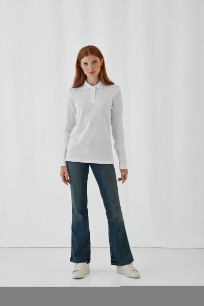B&amp;C ID.001 Ladies long-sleeved polo shirt