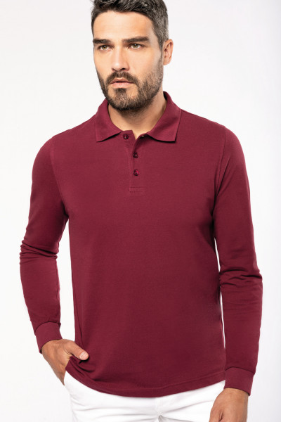 Kariban Herren Langarm Poloshirt