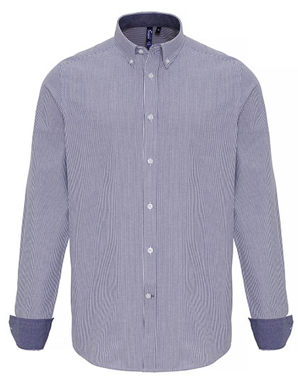 Premier Workwear Men´s Cotton Rich Oxford Stripes Shirt